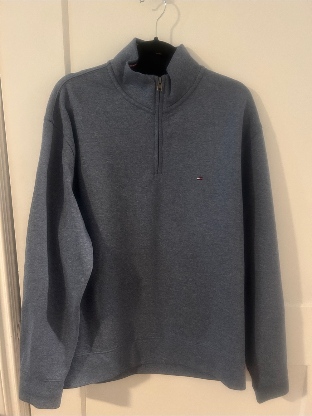 Tommy Hilfiger Men's Zip Mockneck Sweater — Slate Blue